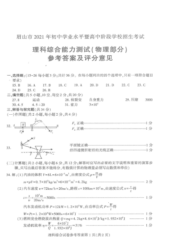 2021年四川省眉山市中考理科综合真题（扫描版有答案）_06